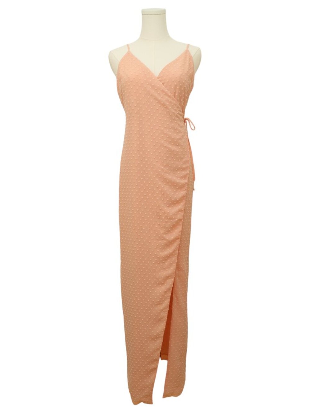 Privacy Please X Revolve Maxi Wrap Dress Peach Pink Sleeveless Size XS - Picture 4 of 15